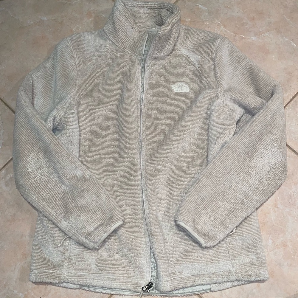 The North Face Women’s Fuzzy Teddy Cozy Cream Fleece Zip Up Jacket Coat XL